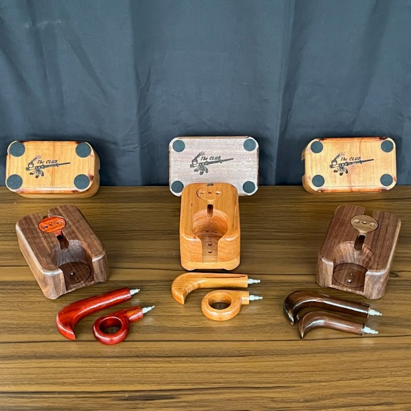 Made in a small family shop in the Southeast United States, each system is unique. This is a true conversation piece of functional art! Each set may contain different parts and of course will offer an individual mixture of woods and beauty only nature can provide.