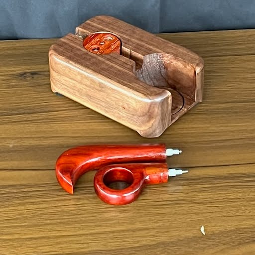 Made in a small family shop in the Southeast United States, each system is unique. This is a true conversation piece of functional art! Each set may contain different parts and of course will offer an individual mixture of woods and beauty only nature can provide.