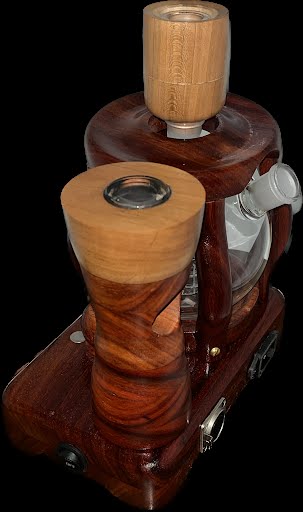 Made in a small family shop in the Southeast United States, each system is unique. This is a true conversation piece of functional art! Each set may contain different parts and of course will offer an individual mixture of woods and beauty only nature can provide.
This particular set includes:
24” whip and 12” wooden mouthpiece with Integrated Orb V2 Bracket System
Integrated PID Controller with US Standard Five Pin XLR Connection w/included Injector Stand
BN-LINK App C Controlled Smart WiFi Outlet Timer