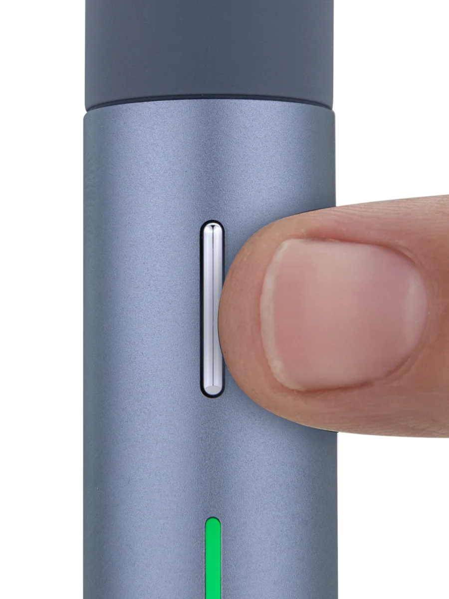 The Pivot puts the full Puffco experience in your pocket. The same size as a pen, this discreet, mobile vaporizer features a quick-release 3D Chamber that delivers premium flavor and real-time temperature control. With a light bar that serves as a visual dab timer, haptic feedback, a single-button interface, and four dialed heat presets, the Pivot is a true dab you can take anywhere.