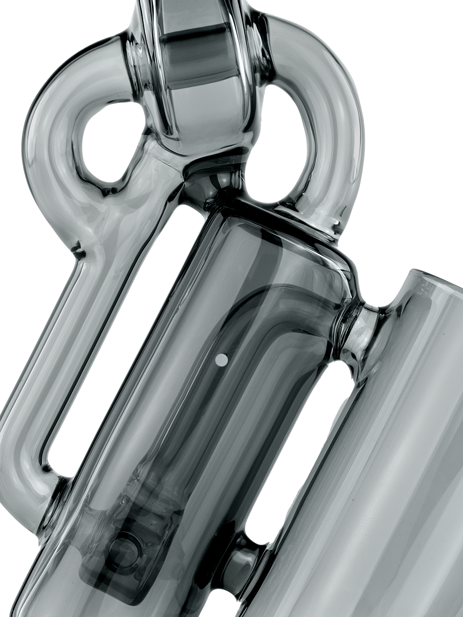 Master glassblower Ryan Fitt has done it again. Beautiful and balanced, the Proxy Ryan Fitt Recycler delivers bigger, cooler hits with Ryan’s signature recycling action and style. This borosilicate glass Piece is the latest in the Puffco Proxy Collection, fitting comfortably in hand and effortlessly blending performance and portability.