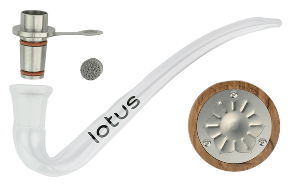 Lotus is a pure convection vaporizer; its sleek, California-patented design allows you to vaporize a vast load of up to 0.3g in the traditional pipe style while not compromising on flavor and producing best-in-class vapor clouds.