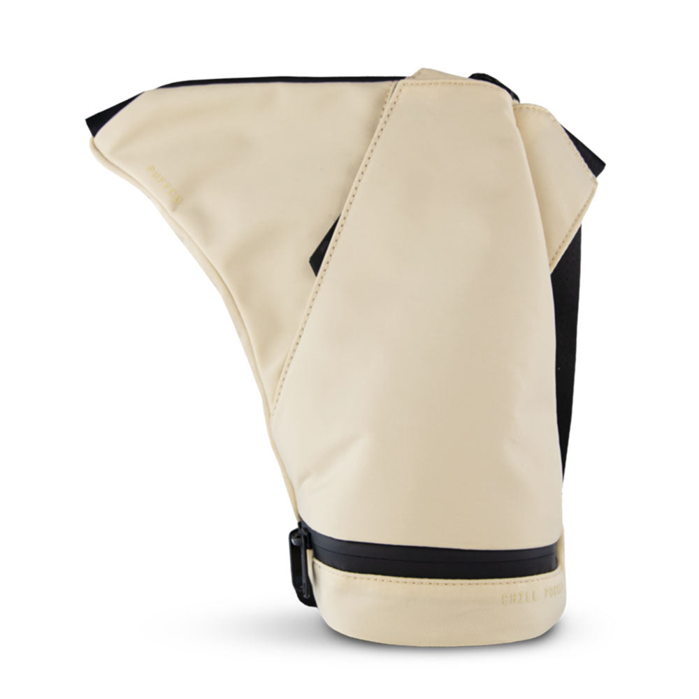 It's not about the destination. The Puffco Journey Bag keeps everything you need organized and accessible when you’re on-the-go. This eye-catching, durable bag has multiple zippered pockets, a long, adjustable strap for one shoulder or cross-body wear, and a magnetic buckle.
Features:
- Peak & Peak Pro pocket
- Cold storage with freezer pack included
- Large central storage pocket
- Internal pouch for Hot Knife
- Screen safe phone pocket lined with microfiber