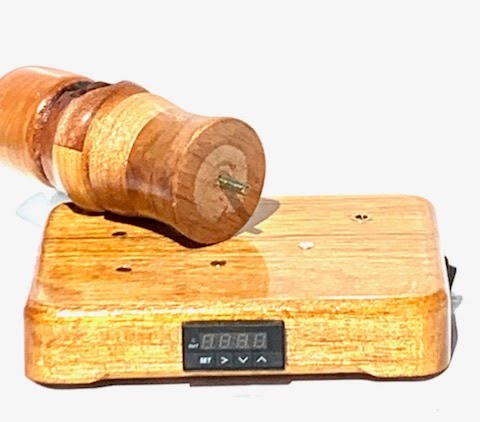 Made in a small family shop in the Southeast United States, each system is unique. This is a true conversation piece of functional art! Each set may contain different parts and of course will offer an individual mixture of woods and beauty only nature can provide.
This particular set includes:
24” whip and 12” wooden mouthpiece with Integrated Orb V2 Bracket System
Integrated PID Controller with US Standard Five Pin XLR Connection w/included Injector Stand
BN-LINK App C Controlled Smart WiFi Outlet Timer