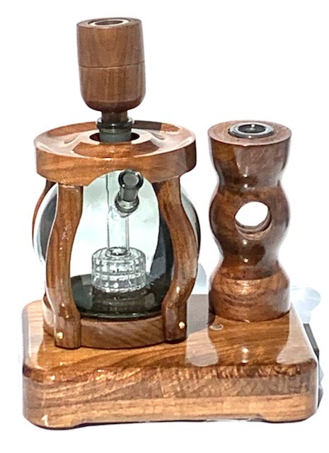 Made in a small family shop in the Southeast United States, each system is unique. This is a true conversation piece of functional art! Each set may contain different parts and of course will offer an individual mixture of woods and beauty only nature can provide.
This particular set includes:
24” whip and 12” wooden mouthpiece with Integrated Orb V2 Bracket System
Integrated PID Controller with US Standard Five Pin XLR Connection w/included Injector Stand
BN-LINK App C Controlled Smart WiFi Outlet Timer