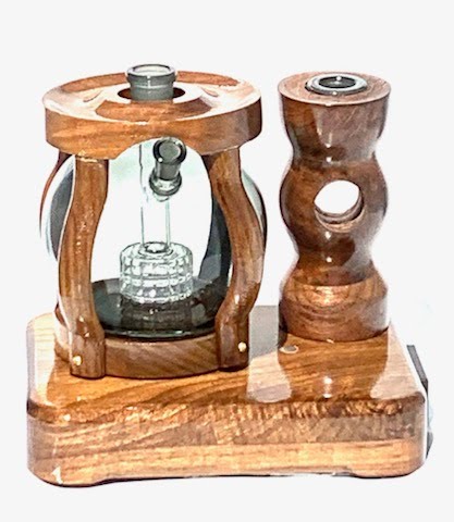 Made in a small family shop in the Southeast United States, each system is unique. This is a true conversation piece of functional art! Each set may contain different parts and of course will offer an individual mixture of woods and beauty only nature can provide.
This particular set includes:
24” whip and 12” wooden mouthpiece with Integrated Orb V2 Bracket System
Integrated PID Controller with US Standard Five Pin XLR Connection w/included Injector Stand
BN-LINK App C Controlled Smart WiFi Outlet Timer