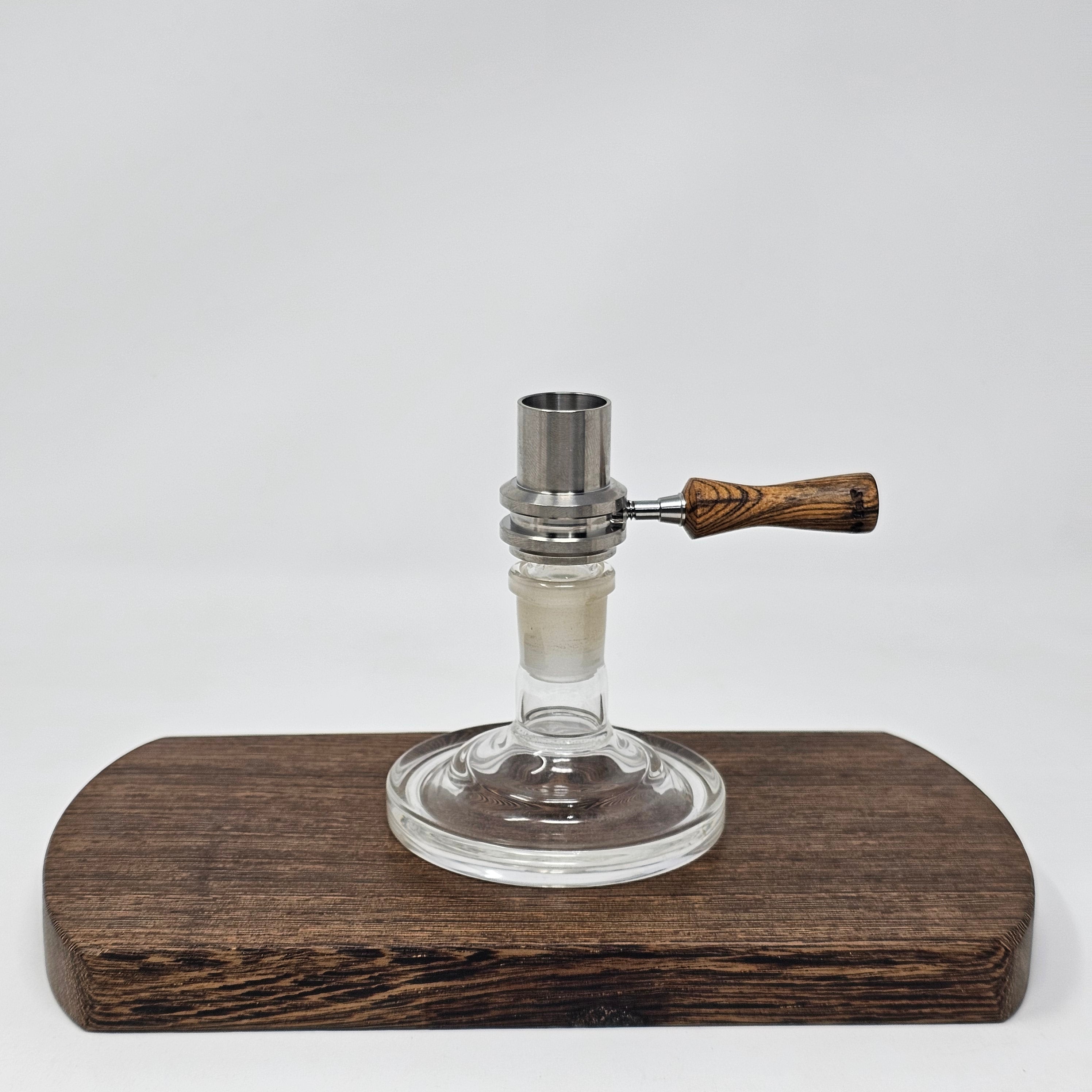 Wood handles crafted by hand in Mississippi!
These are sold as subassemblies as added an adjustment screw and a collar to make the parts interchangeable.
This handle has been tested on the Matrix Injector Bowl (CT 7), but has the same screw thread as the Shovelhead bowl and Matrix Bowl so it should work there as well. Same with all bowls from the O'Connell Collection.