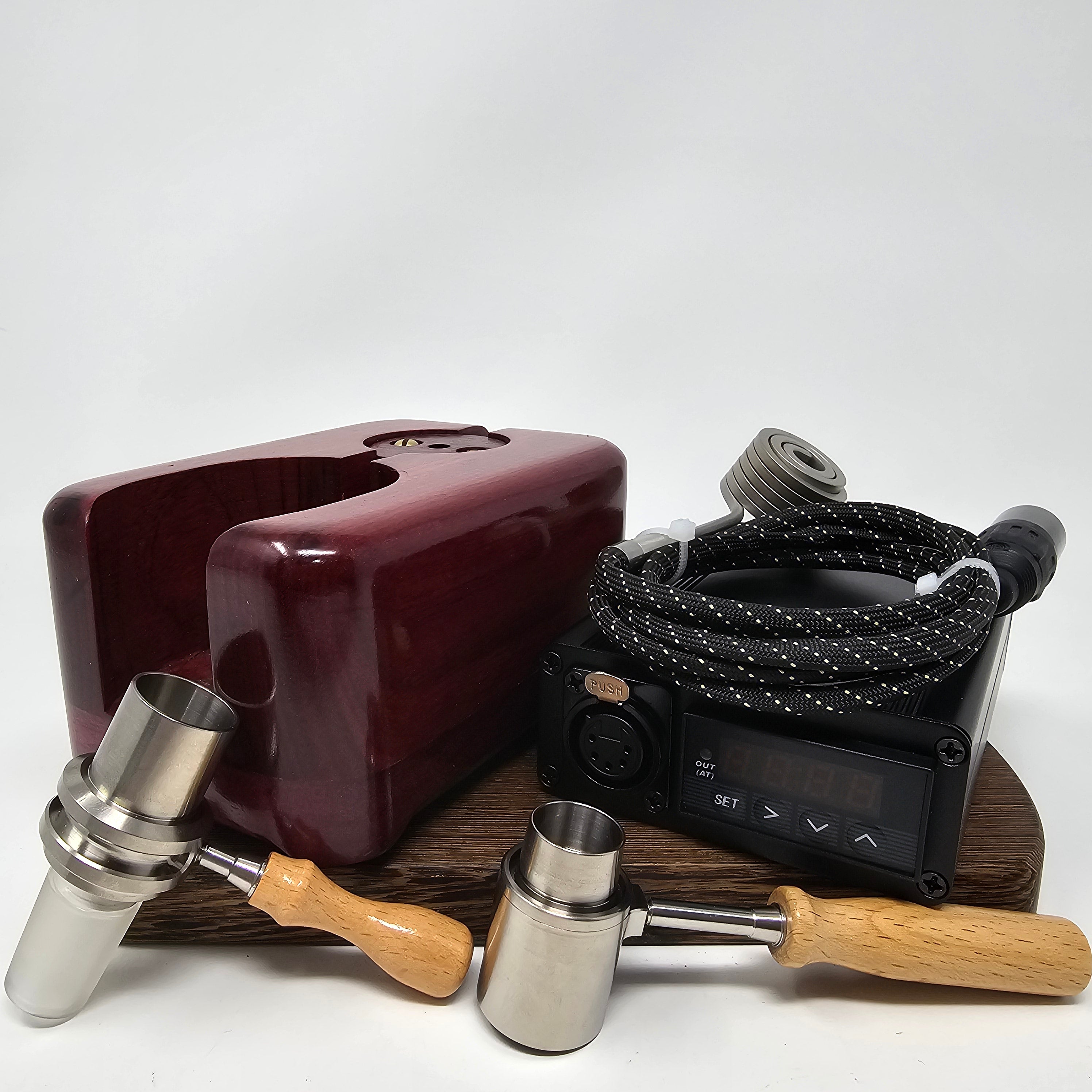 Made in a small family shop in the southeast United States, each system is unique. This is a true conversation piece of functional art! Each set may contain different parts and of course will offer an individual mixture of woods and beauty only nature can provide.