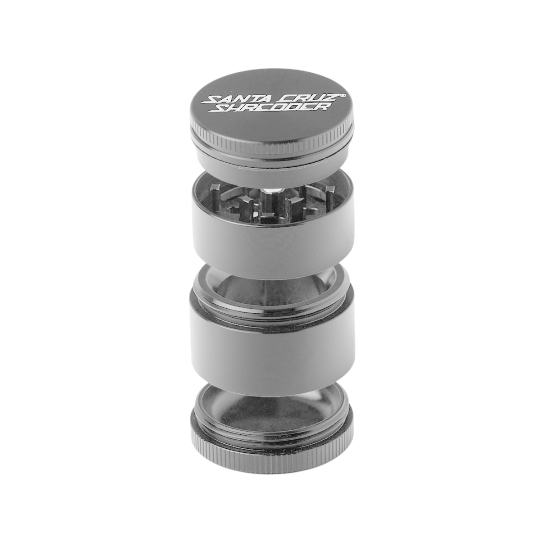 Grey 4 Piece Medium Grinder Exploded View