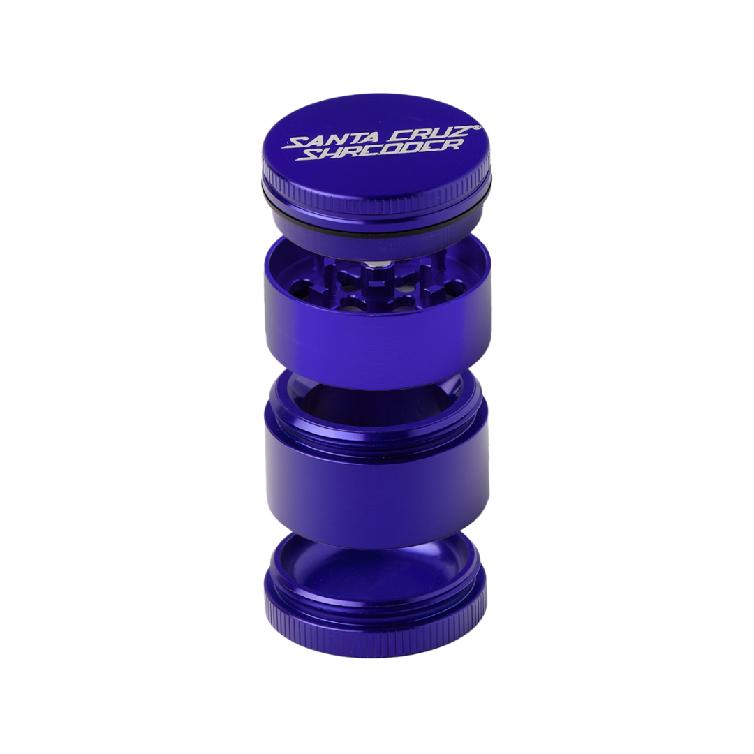 Purple 4 Piece Medium Grinder Exploded View