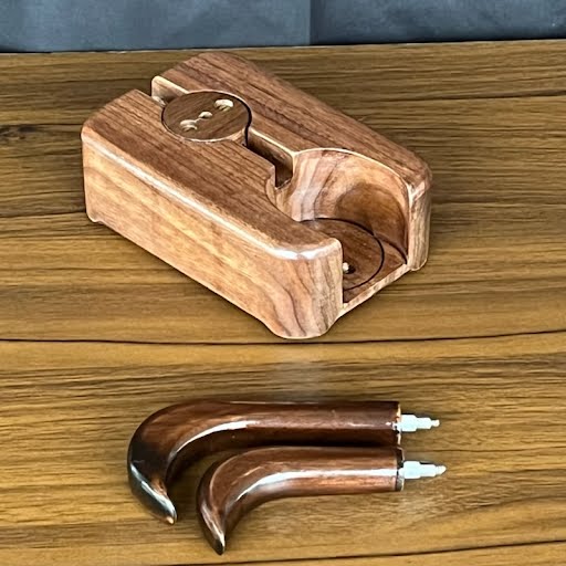 Made in a small family shop in the Southeast United States, each system is unique. This is a true conversation piece of functional art! Each set may contain different parts and of course will offer an individual mixture of woods and beauty only nature can provide.