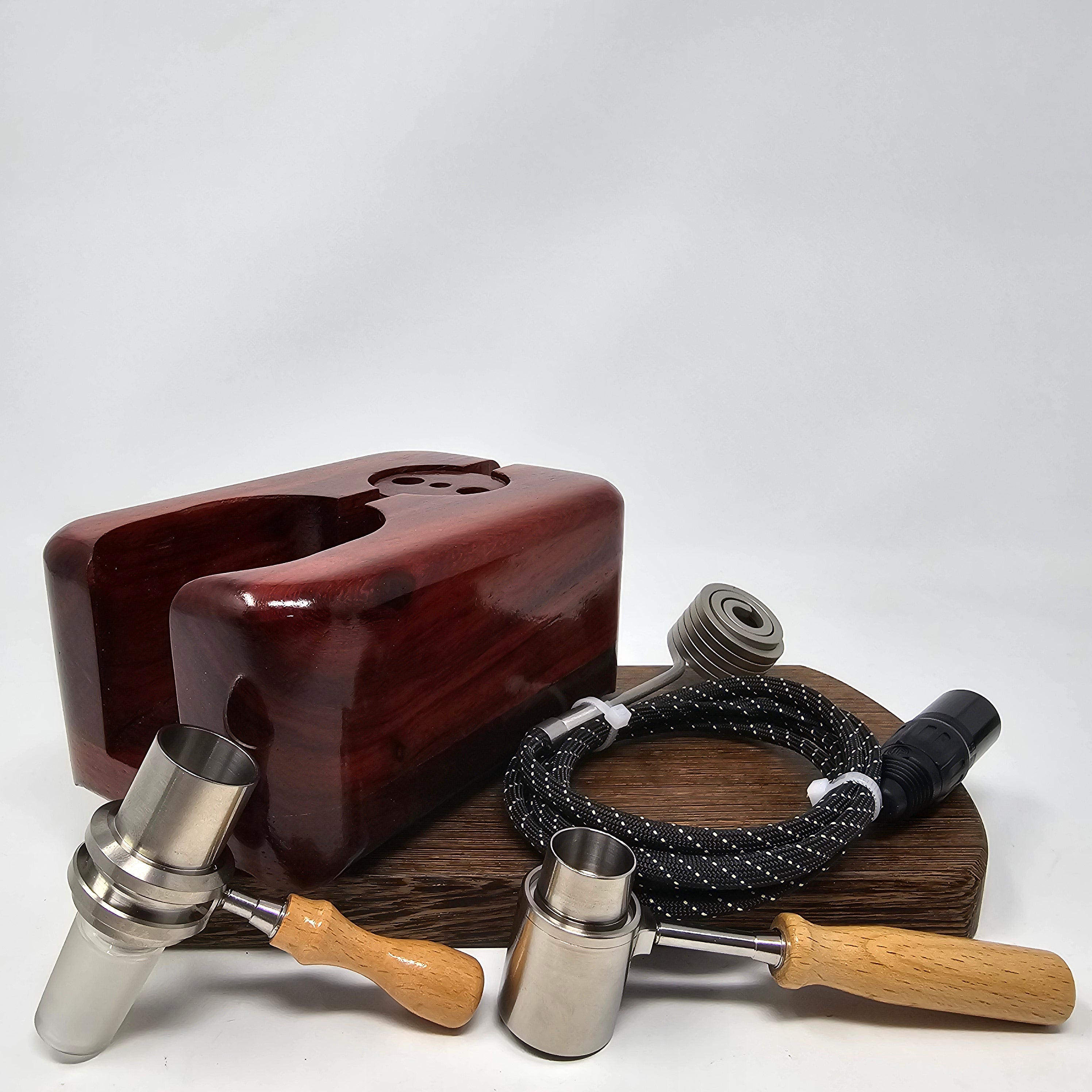 Made in a small family shop in the Southeast United States, each system is unique. This is a true conversation piece of functional art! Each set may contain different parts and of course will offer an individual mixture of woods and beauty only nature can provide.