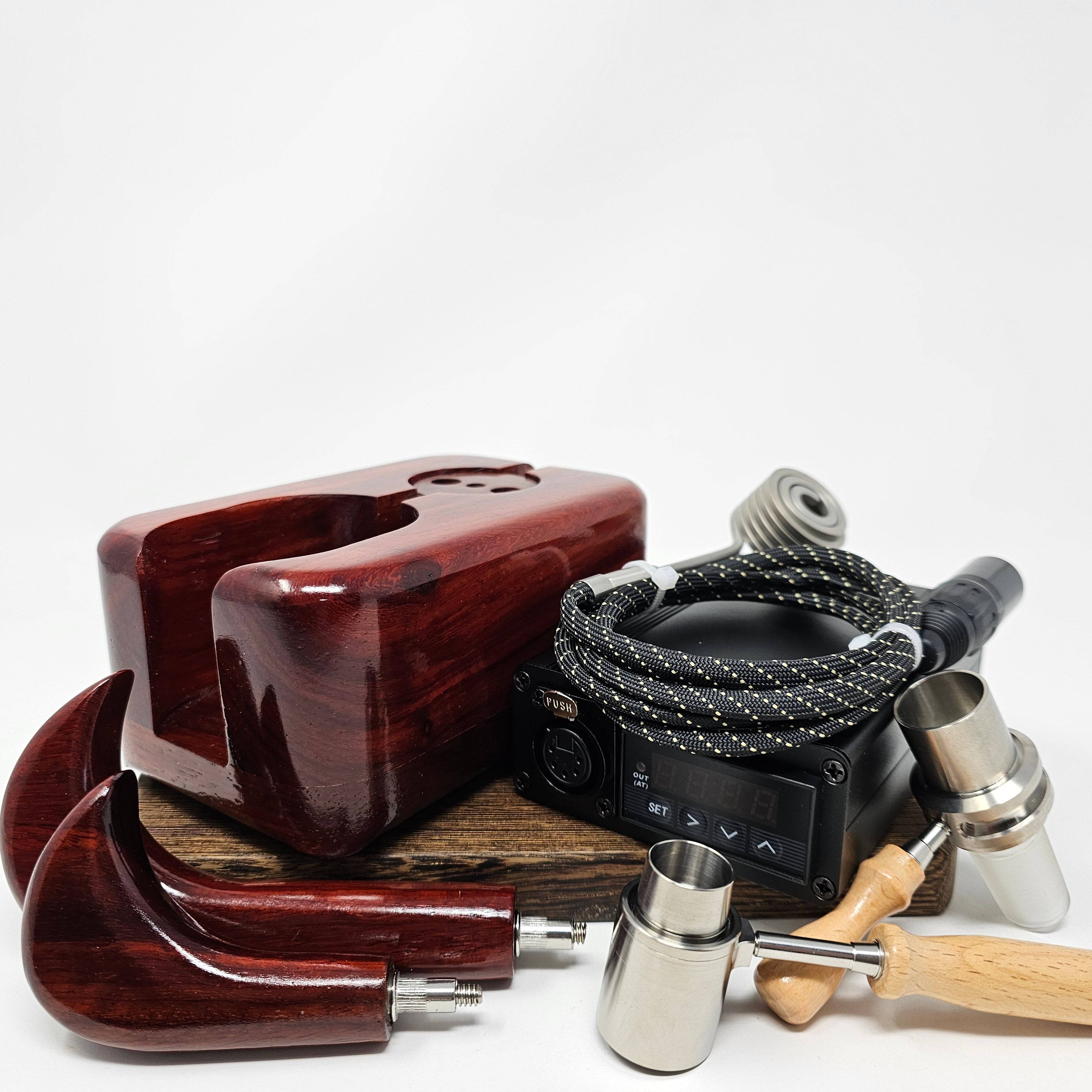 Made in a small family shop in the Southeast United States, each system is unique. This is a true conversation piece of functional art! Each set may contain different parts and of course will offer an individual mixture of woods and beauty only nature can provide.