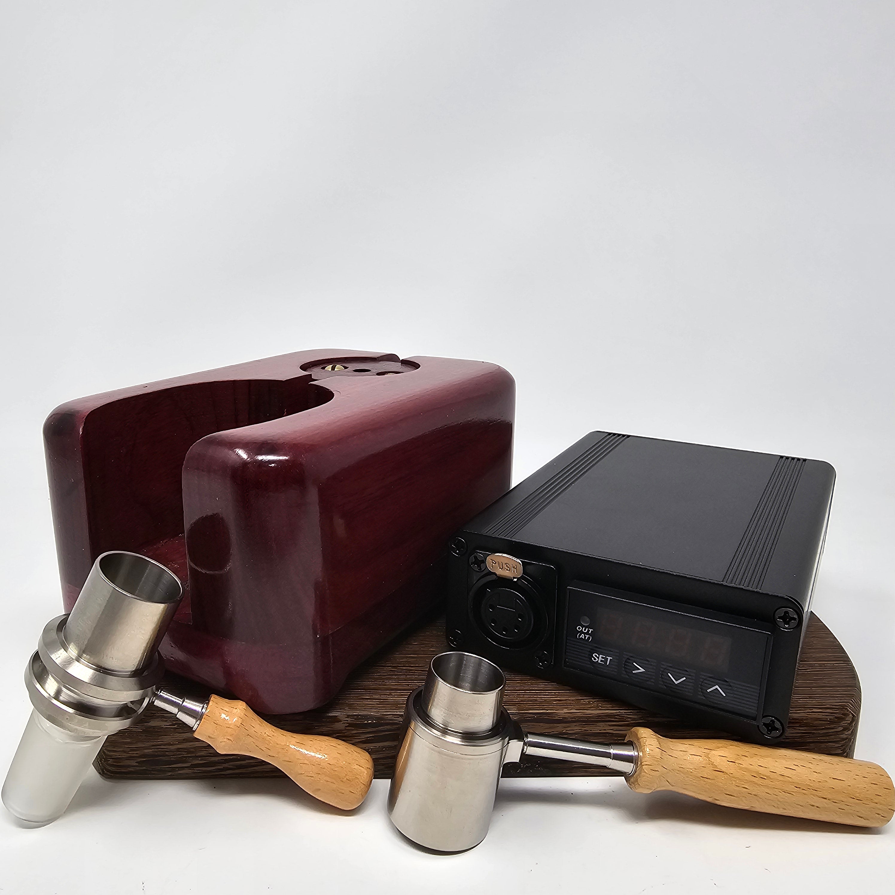 Made in a small family shop in the southeast United States, each system is unique. This is a true conversation piece of functional art! Each set may contain different parts and of course will offer an individual mixture of woods and beauty only nature can provide.