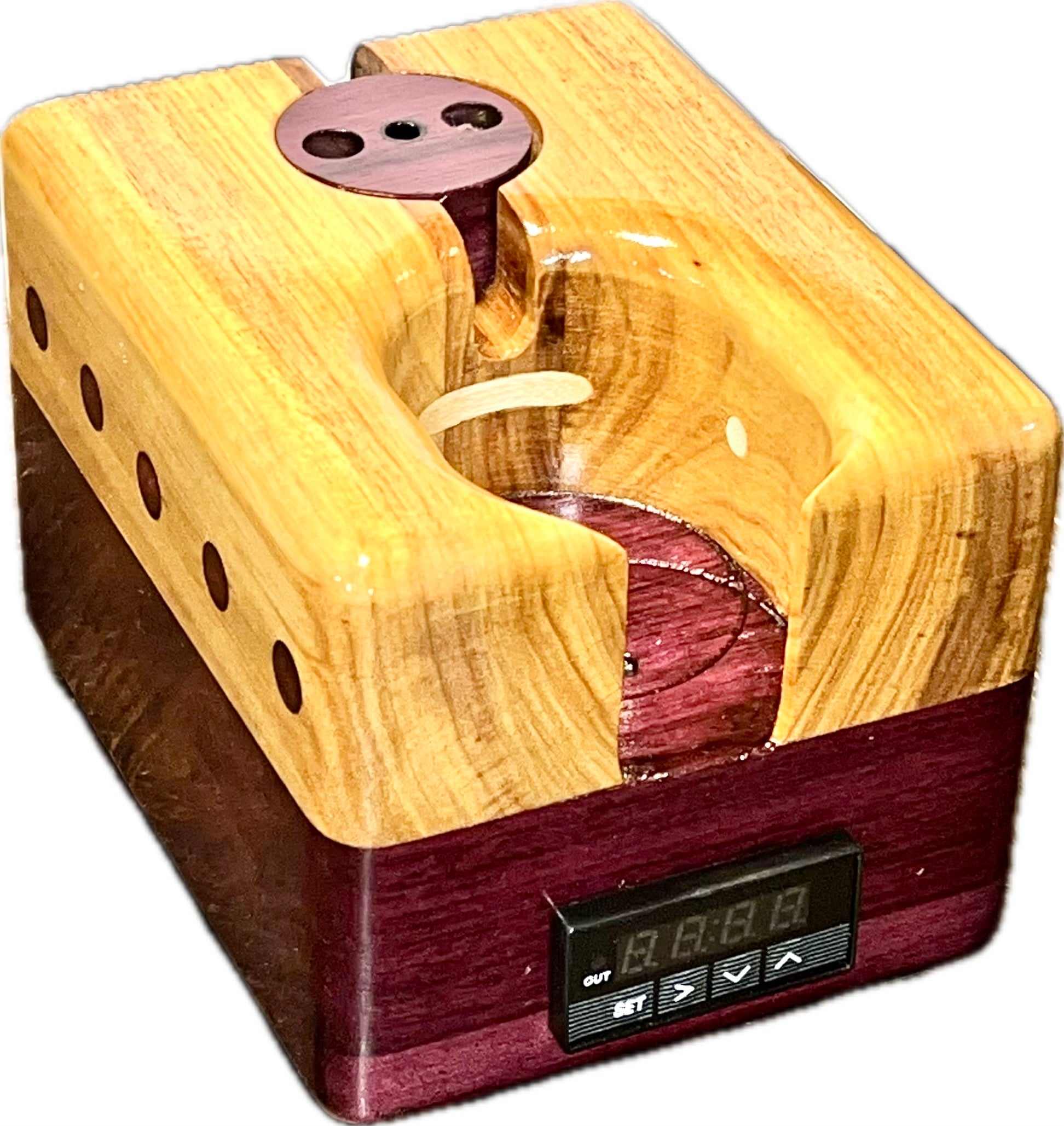 Made in a small family shop in the southeast United States, each system is unique. This is a true conversation piece of functional art! Each set may contain different parts and of course will offer an individual mixture of woods and beauty only nature can provide.