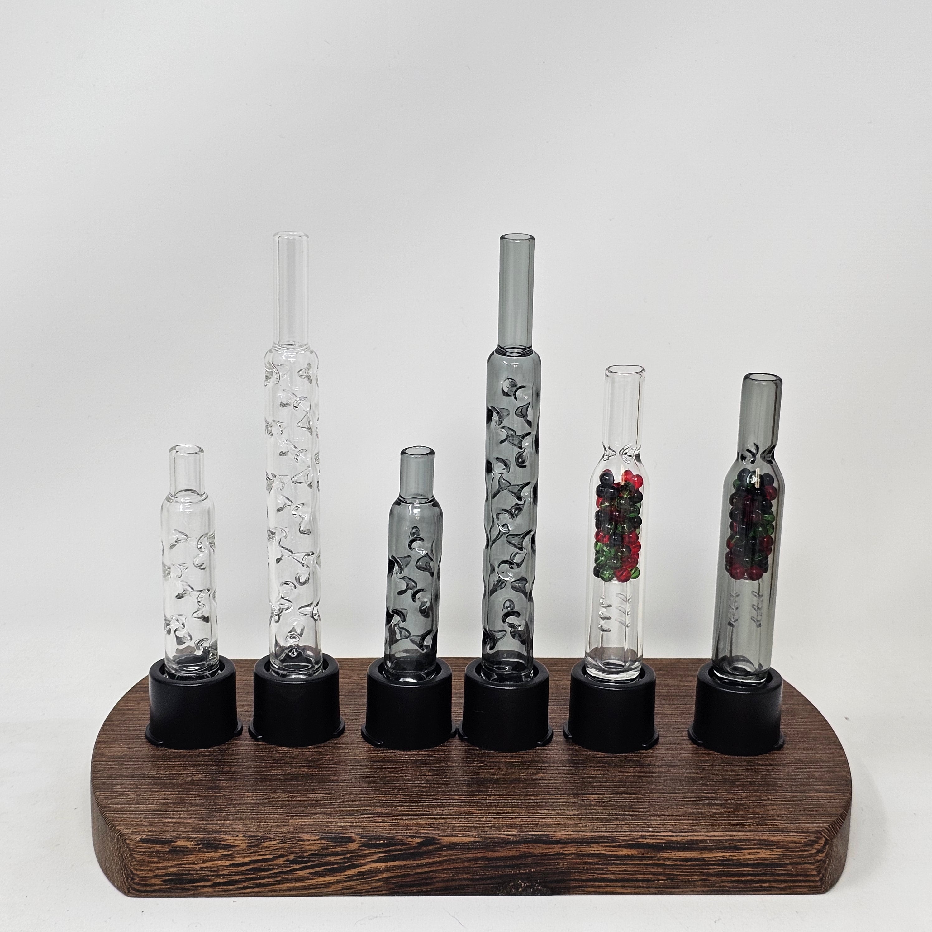 Replaces the Venty Cooling Unit in favor of a glass airpath with spiky cooling included.
Choose from Long/Short or Clear/Smoked Glass and Rocket!!
Long is just under 7" tall and Short is just under 4" tall.