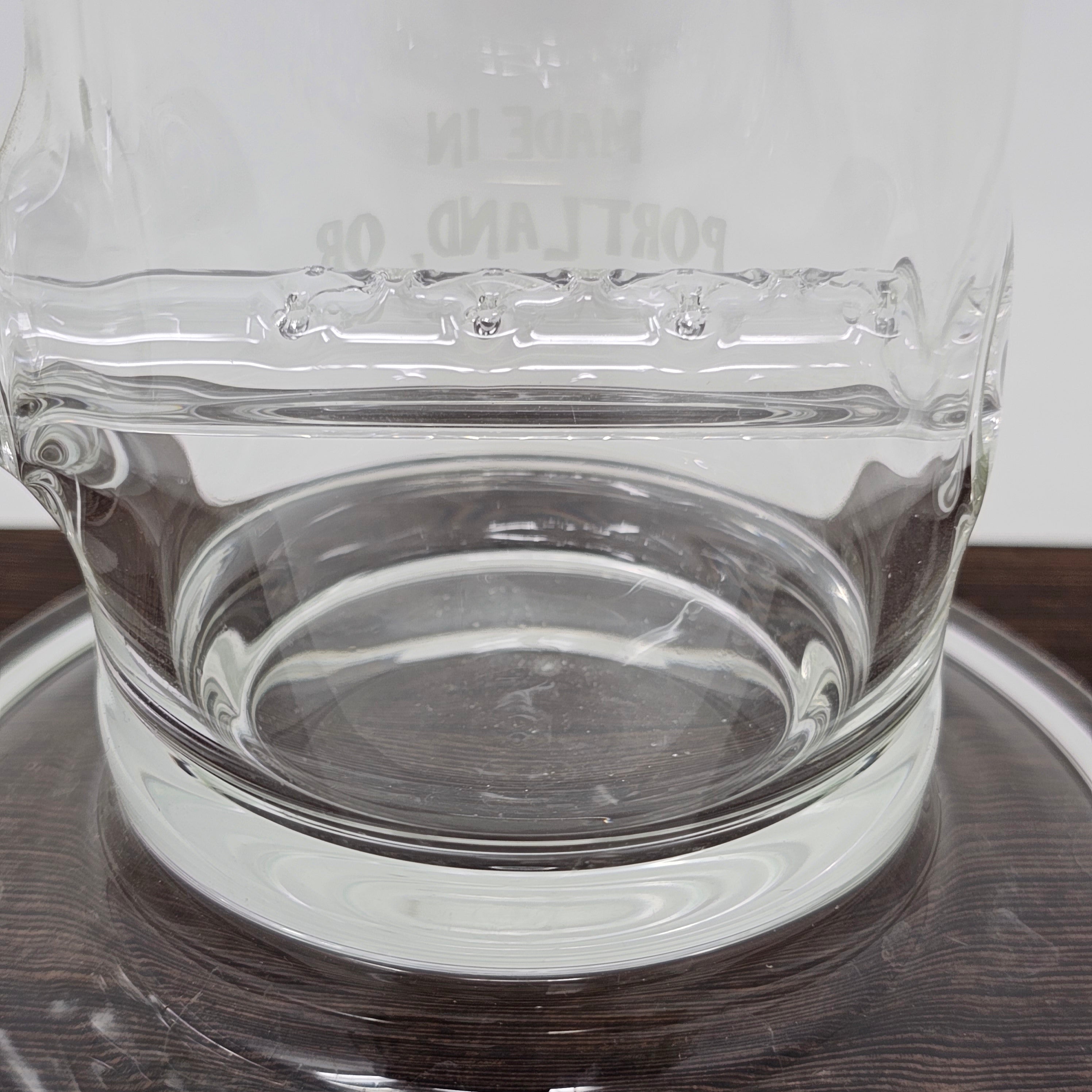 The large inline is made on 65 mm heavy wall tubing. The inline is diffused in house. Fitting: 14 female or 19mm Female (select at checkout).
Height 11-13" Made in the USA!!
** This product is individually handmade by the same or different glass blower and there may be a variation in size of product. There could also be a variation in the logo size, placement, and color…
