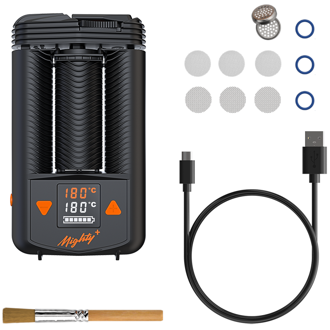 Feel MIGHTY. Be MIGHTY. Better, Faster, Stronger. Feel the power of the new improved MIGHTY+. Since its release, the MIGHTY has been in a league of its own. Now, the MIGHTY+ sets the bar even higher with these breathtaking new features:
- USB-C socket
- Supercharge function: 80% charge in approx. 40 minutes
- Heats up in approx. 60 seconds
- Ceramic coated filling chamber
- Optimized design for better stability
- Pre-set Superbooster temperature
- Improved housing