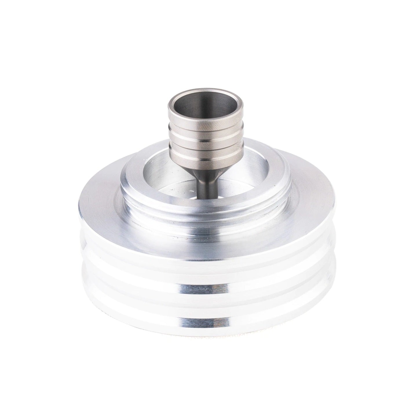 Secure your Flowerpot Head!
*If you will be using this on an existing Cannabis Hardware stand, pick the curved adapter. Heat Post needed to attach to stand and Sold Separately.
This new heat shield works along side the Insulated Heat Post to ensure the Flowerpot Head (B1, B2 or Injector) is safely kept and out of easy reach. This shield is milled from 6061 aluminum tubing to minimize waste and make the process more efficient.