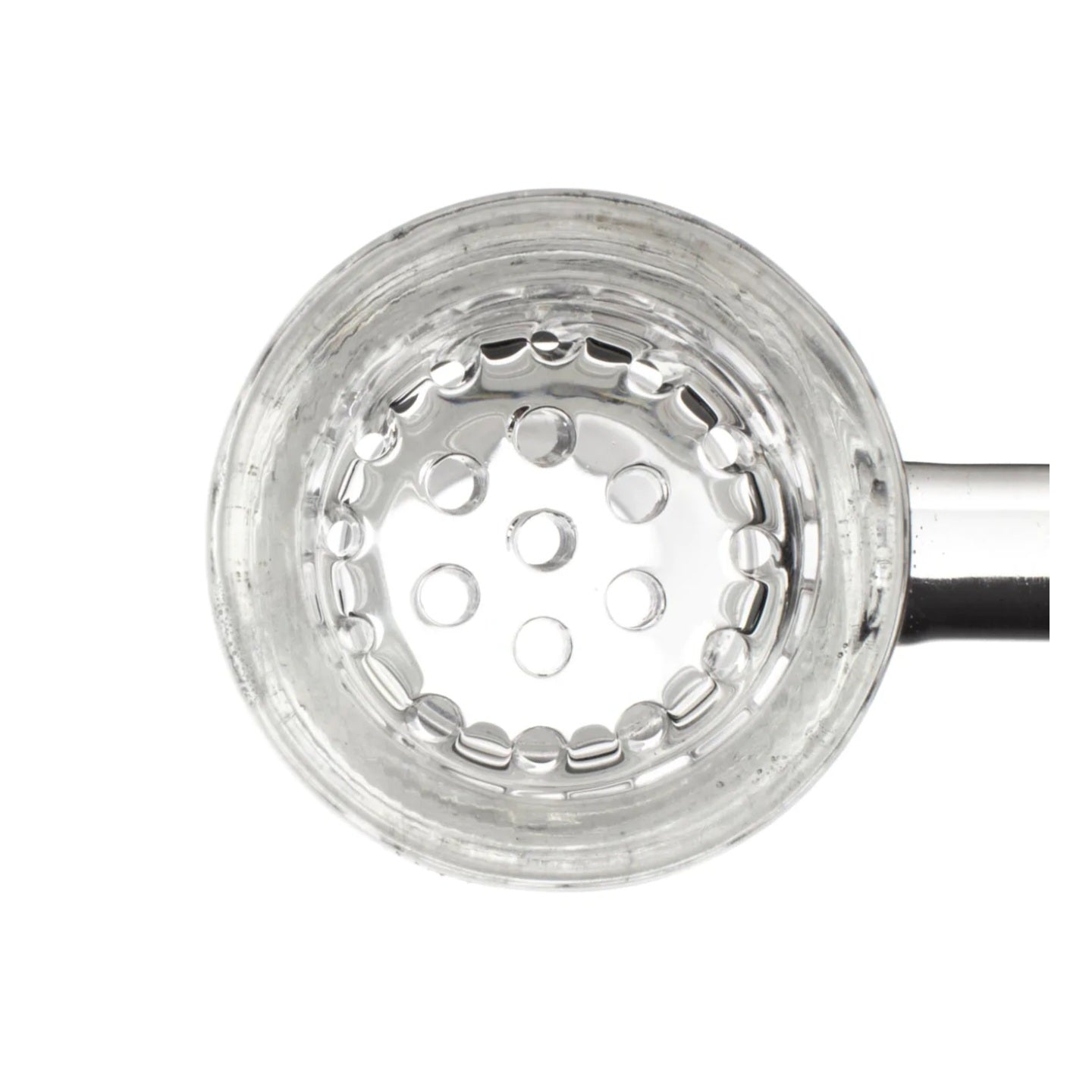 Works with FlowerPot Heads that have 22mm Standard Diffuser. Will also work with Zeal Head.
Outside Diameter .865"
Depth of Bowl .50"
Select 14mm or 19mm Male to work with your Female glass
Hand Crafted from Borosilicate 3.3
Has glass Screen
Does not include screen, which can be found here.
No warranty on glass products.
Glass bowl only. other parts in photos are for illustration purposes only.