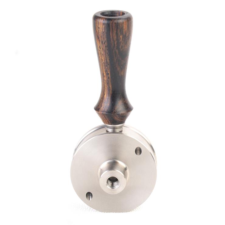 Wood handles crafted by hand in Mississippi!
These are sold as subassemblies as added an adjustment screw and a collar to make the parts interchangeable.
This handle has been tested on the Shovelhead bowl, all current carb cap designs and the TCup bowl.