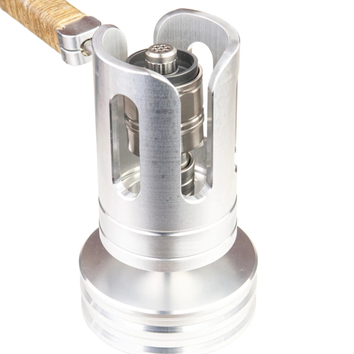 This piece will allow you to adapt the Hangar Heat Shield to any existing or legacy Cannabis Hardware stand. Like the 5" Debowler Stand, or any of the CH Auber Housings.