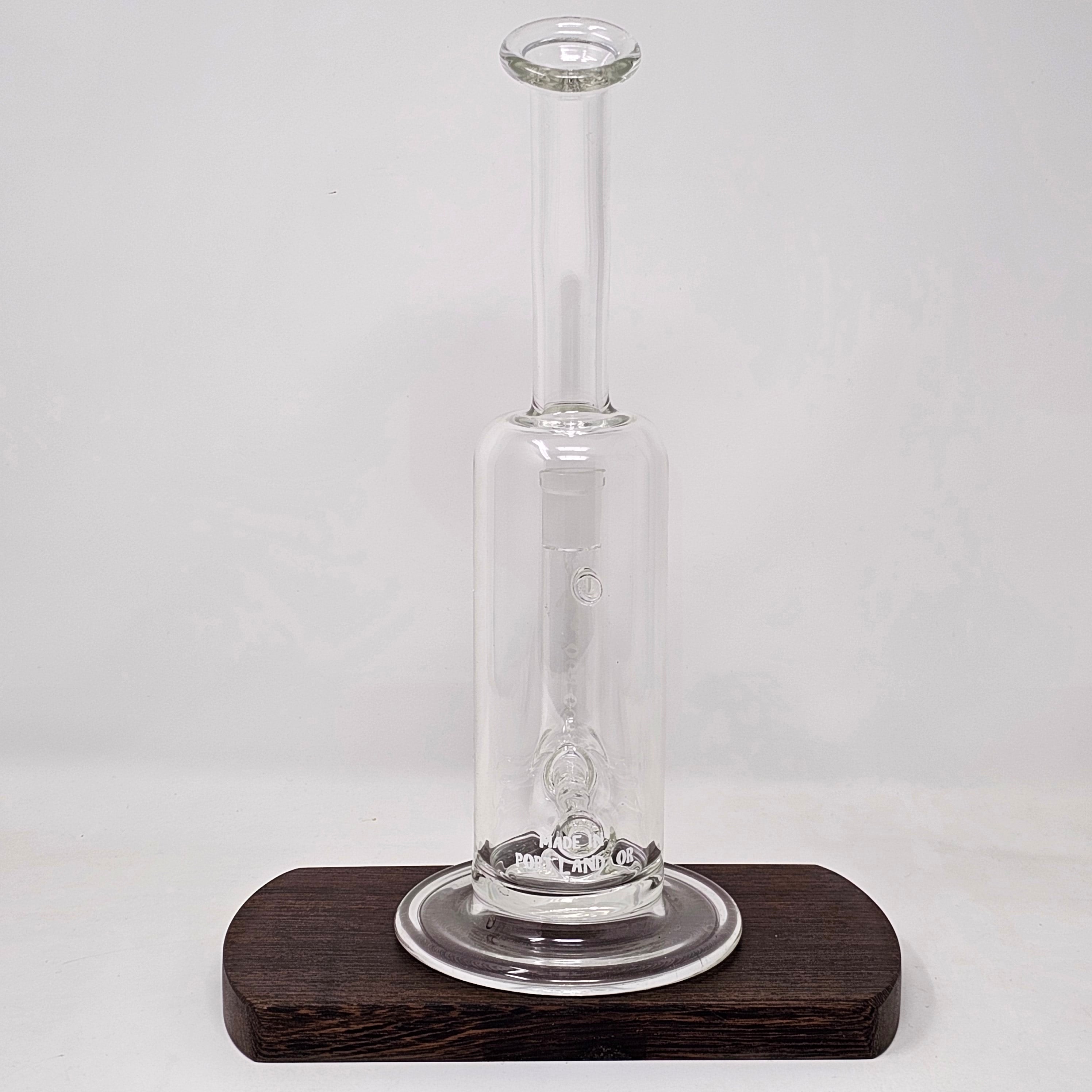 The large inline is made on 65 mm heavy wall tubing. The inline is diffused in house. Fitting: 14 female or 19mm Female (select at checkout).
Height 11-13" Made in the USA!!
** This product is individually handmade by the same or different glass blower and there may be a variation in size of product. There could also be a variation in the logo size, placement, and color…