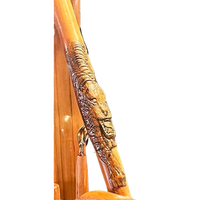 The Club System Carved Lions in Cherry by The Club