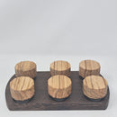 9ml Black Glass Container with Octagon Olivewood Top by PhattPiggie