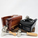 Made in a small family shop in the Southeast United States, each system is unique. This is a true conversation piece of functional art! Each set may contain different parts and of course will offer an individual mixture of woods and beauty only nature can provide.