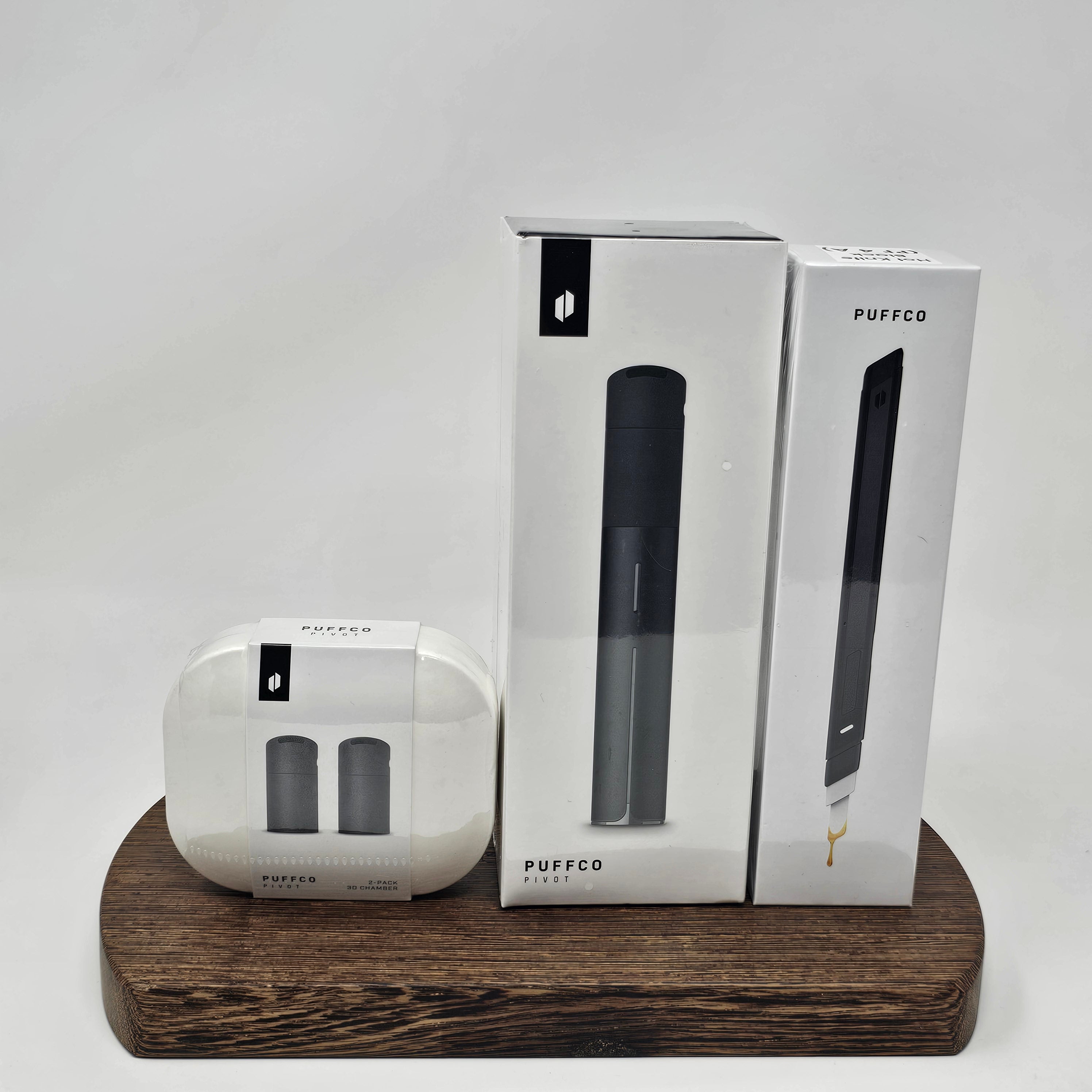 The Pivot puts the full Puffco experience in your pocket. The same size as a pen, this discreet, mobile vaporizer features a quick-release 3D Chamber that delivers premium flavor and real-time temperature control. With a light bar that serves as a visual dab timer, haptic feedback, a single-button interface, and four dialed heat presets, the Pivot is a true dab you can take anywhere.