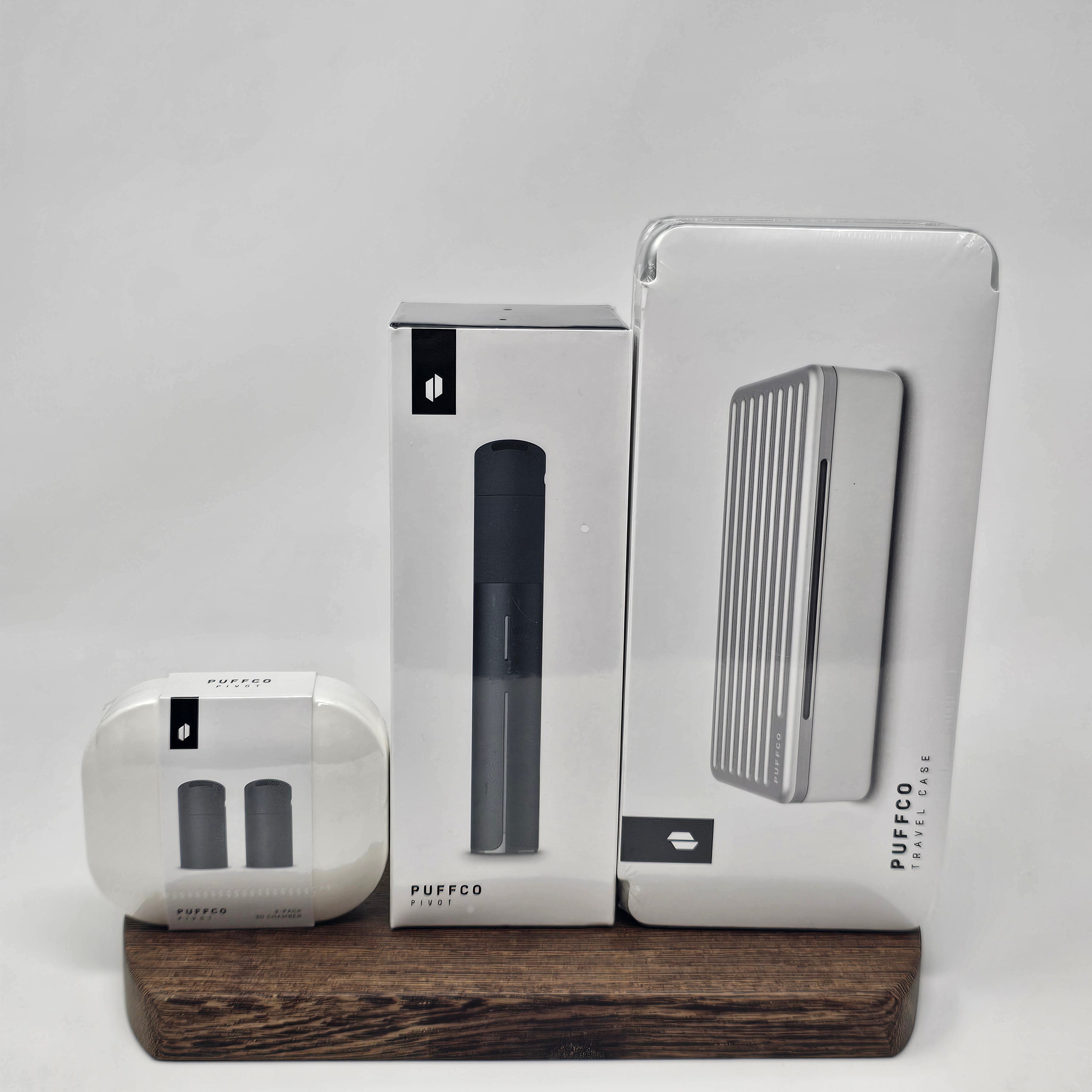 The Pivot puts the full Puffco experience in your pocket. The same size as a pen, this discreet, mobile vaporizer features a quick-release 3D Chamber that delivers premium flavor and real-time temperature control. With a light bar that serves as a visual dab timer, haptic feedback, a single-button interface, and four dialed heat presets, the Pivot is a true dab you can take anywhere.