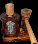 Made in a small family shop in the Southeast United States, each system is unique. This is a true conversation piece of functional art! Each set may contain different parts and of course will offer an individual mixture of woods and beauty only nature can provide.

This particular set includes:

24” whip and 12” wooden mouthpiece with Integrated Orb V2 Bracket System
Integrated PID Controller with US Standard Five Pin XLR Connection w/included Injector Stand
BN-LINK App C Controlled Smart WiFi Outlet Timer