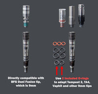 Diagram showing bowl compatibility of the Adaptable Infinity Stem
