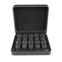 Pre-load and go case opened up showing 10 pre-load capsule assemblies and the stirring tool