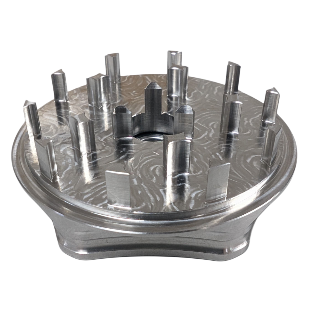 Aroma 3 Grinder Top Section Flipped to Show Teeth