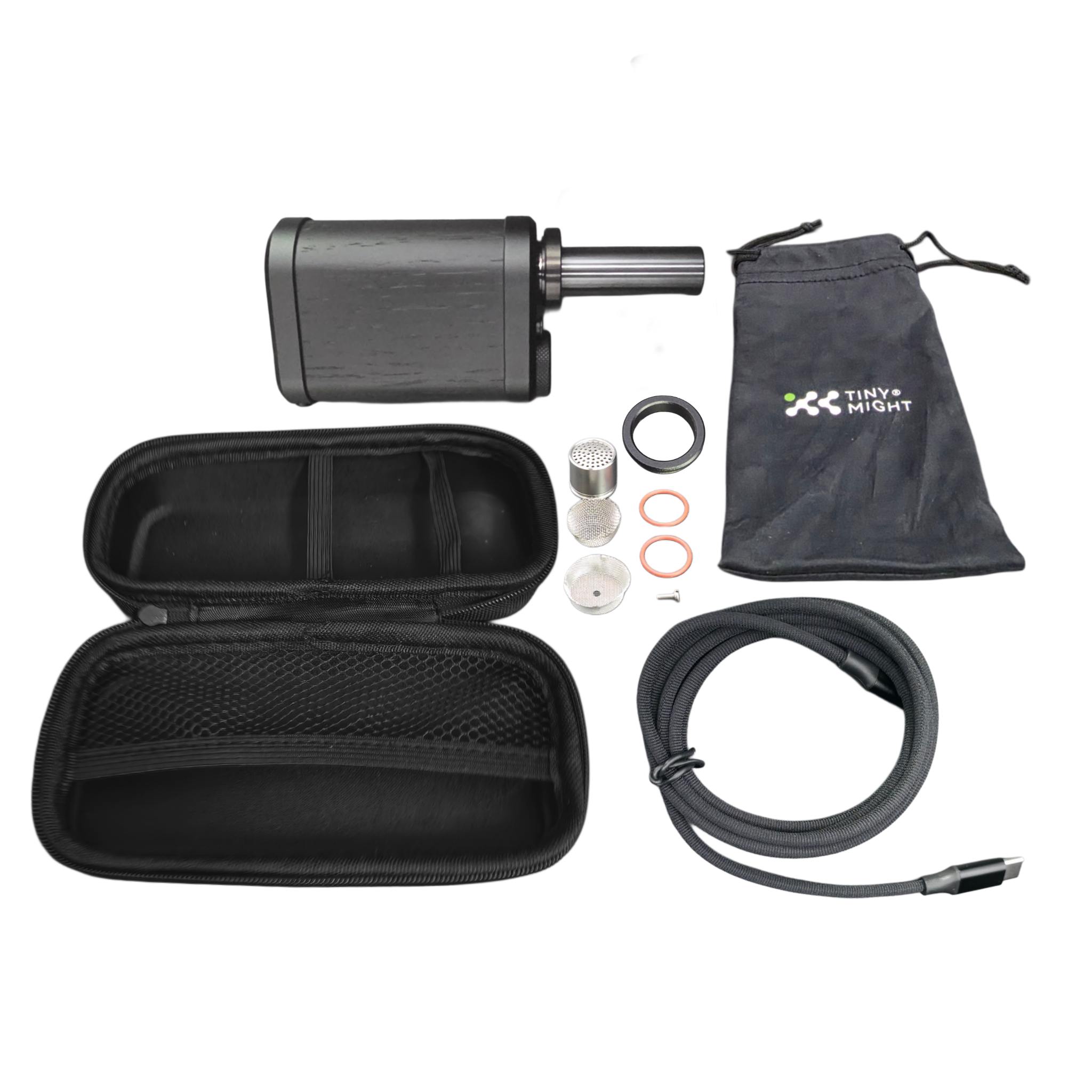 Black Tinymight 2 Vaporizer full kit - vgoodiez