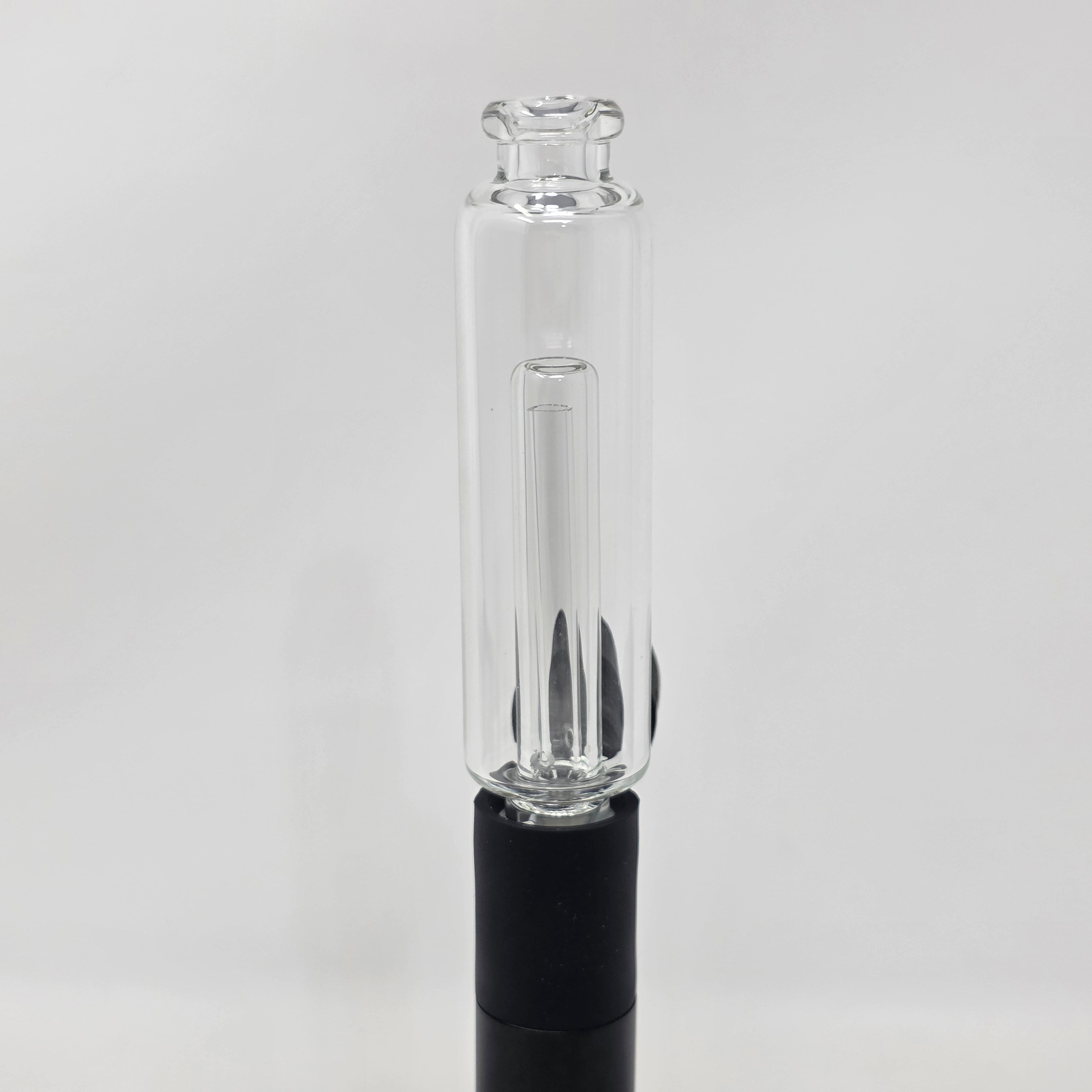 Don't like the silicone with your Pivot by Puffco? Check out this simple, effective and inexpensive solution. Just move the silicone out of the way and friction fit this mouthpiece in.