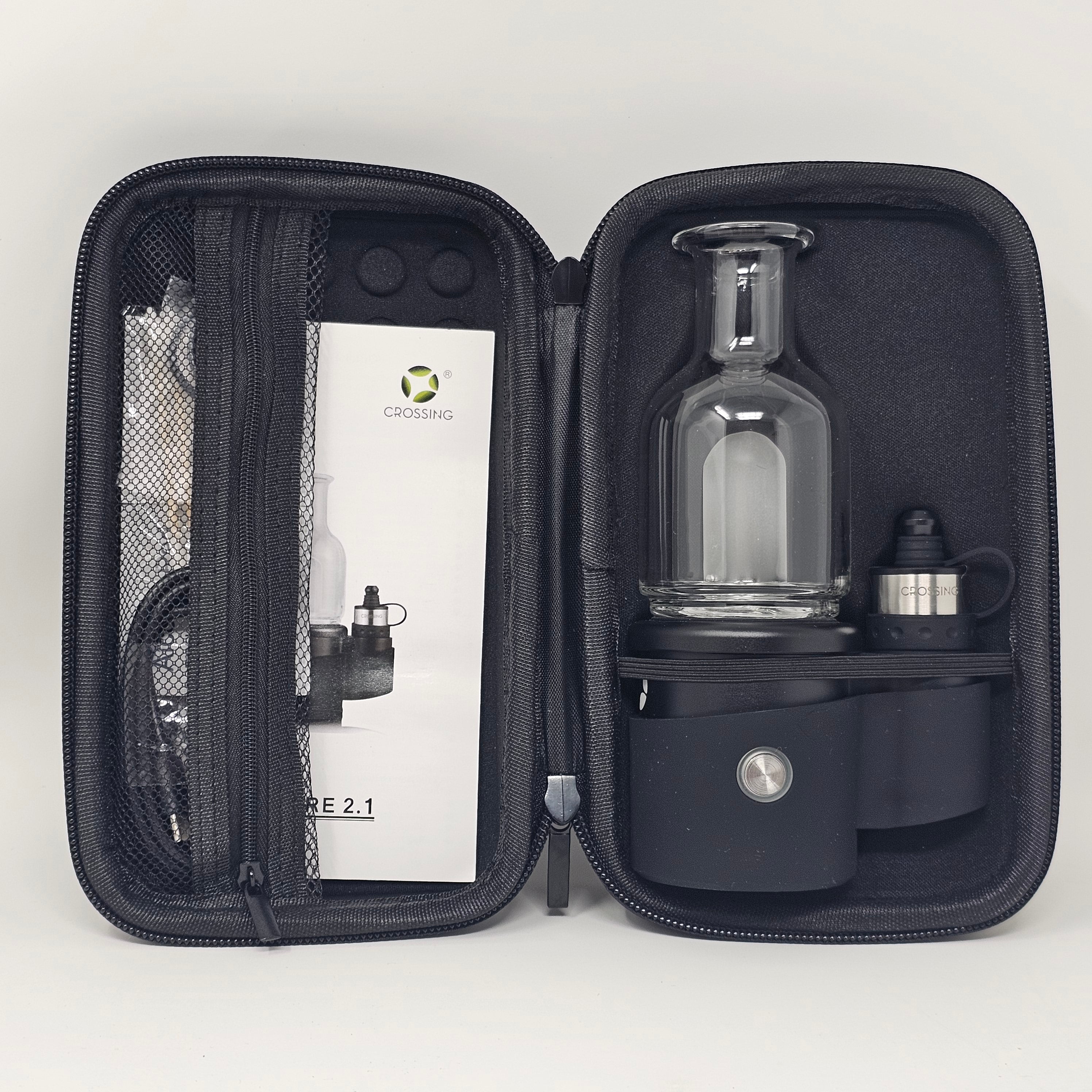 The Core 2.1 is the updated version of the Core 2.0 now features a non-rebuildable 3D atomizer as opposed to the rebuildable Atomizer on the Core 2.0. The difference in atomizers makes Core 2.1 a better quality option since the non-rebuildable atomizer negates the need to purchase tools to dismantle the atomizer itself. 

The Core 2.1 features one-button functionality and a fully heated ceramic vaping surface, not to mention the carefully tuned heat settings and aluminum/glass vapor pathway.