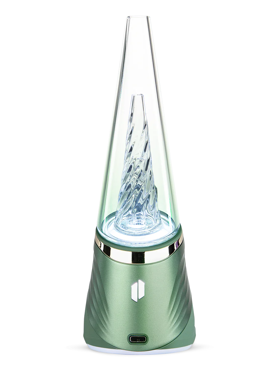 The Peak Pro (2023) is the pinnacle of hash technology. This premium smart rig delivers incredible flavor and unparalleled performance. Unlock the fullest potential of the plant with its single-button interface, deep customization via the Puffco Connect app, and patented 3D Chamber. Featuring the Joystick Cap and laser cut perc slots for improved water filtration. Currently available in Black and Pearl White.