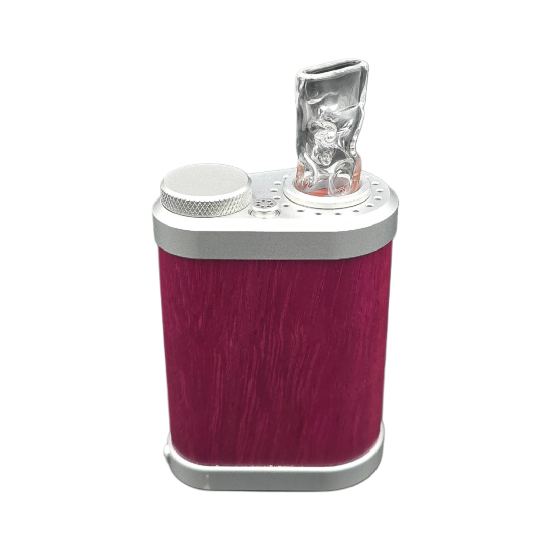 Shorty Stem Inserted into a Tinymight 2 Purple Heart Vaporizer