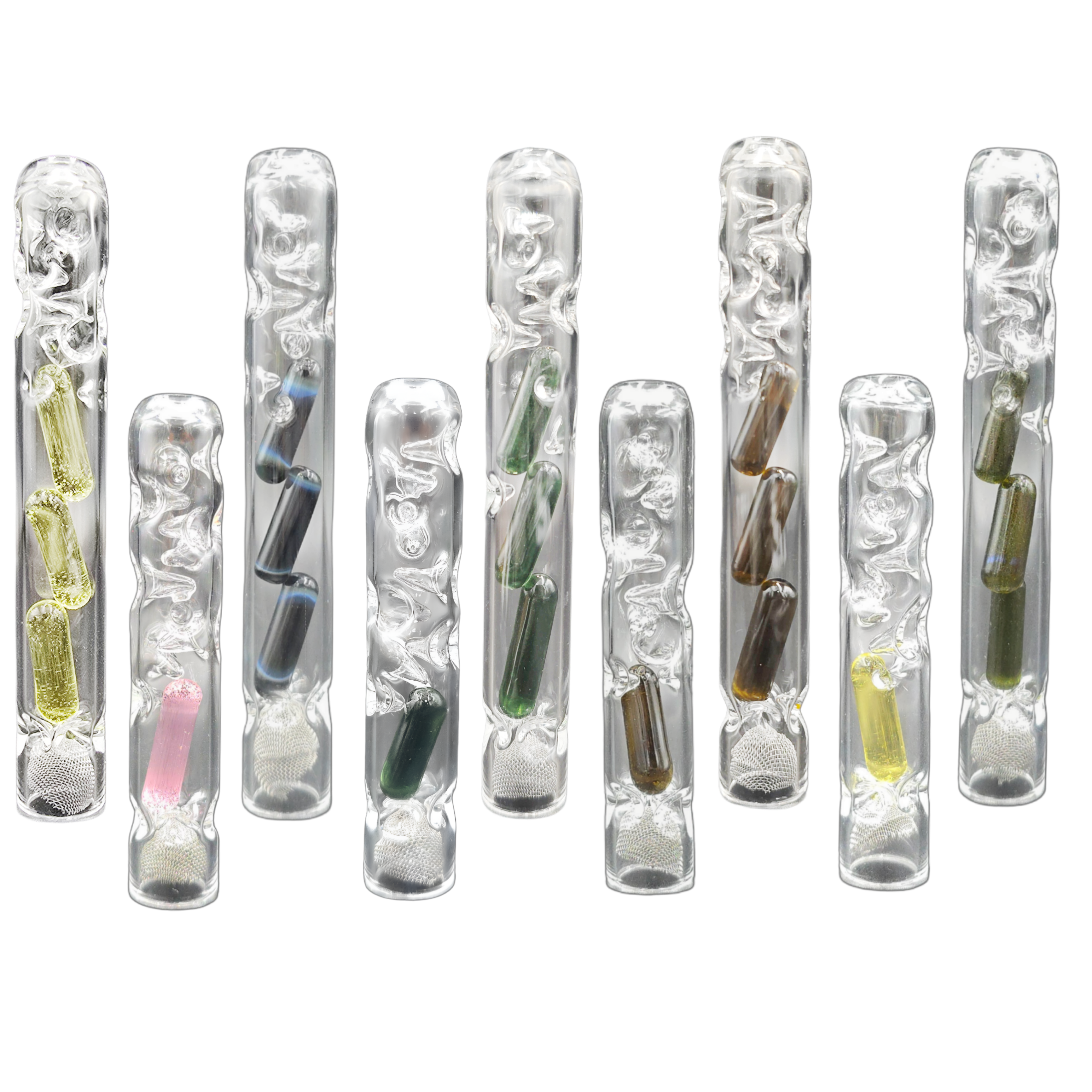 Standard and XL Cooling Stem Colors Lined Up Side by Side