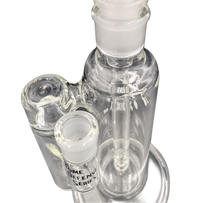 Downward View of Dual Perc Mouthpiece Joint and Bowl Joint