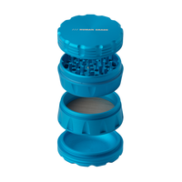 Blue 2.5" 4-Piece Full Section Breakdown View of Grinder