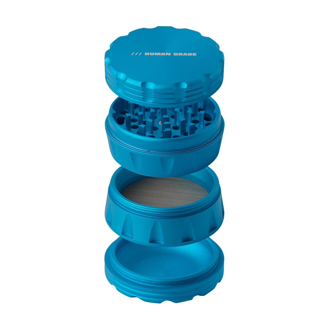 Blue 2.5" 4-Piece Full Section Breakdown View of Grinder