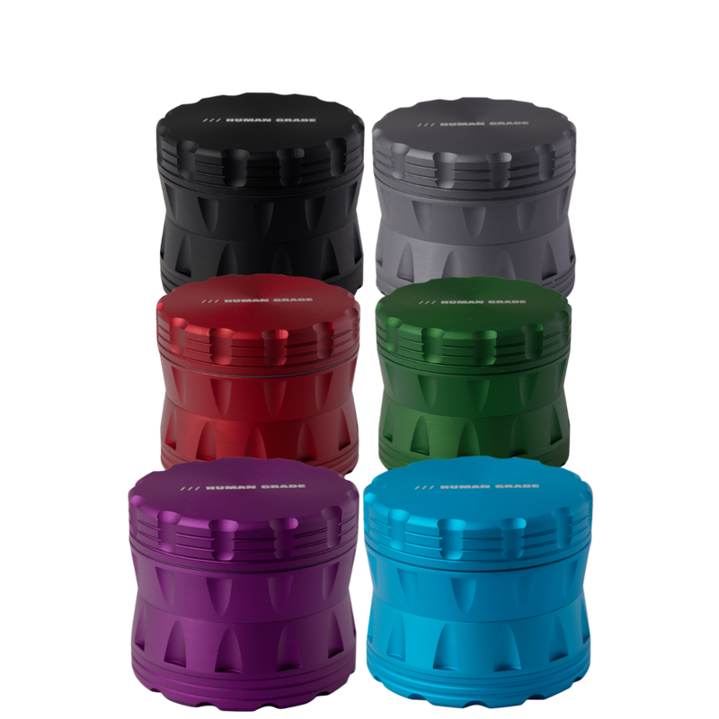 4 Piece Human Grade Grinder - Premium Herb Grinder with Kief