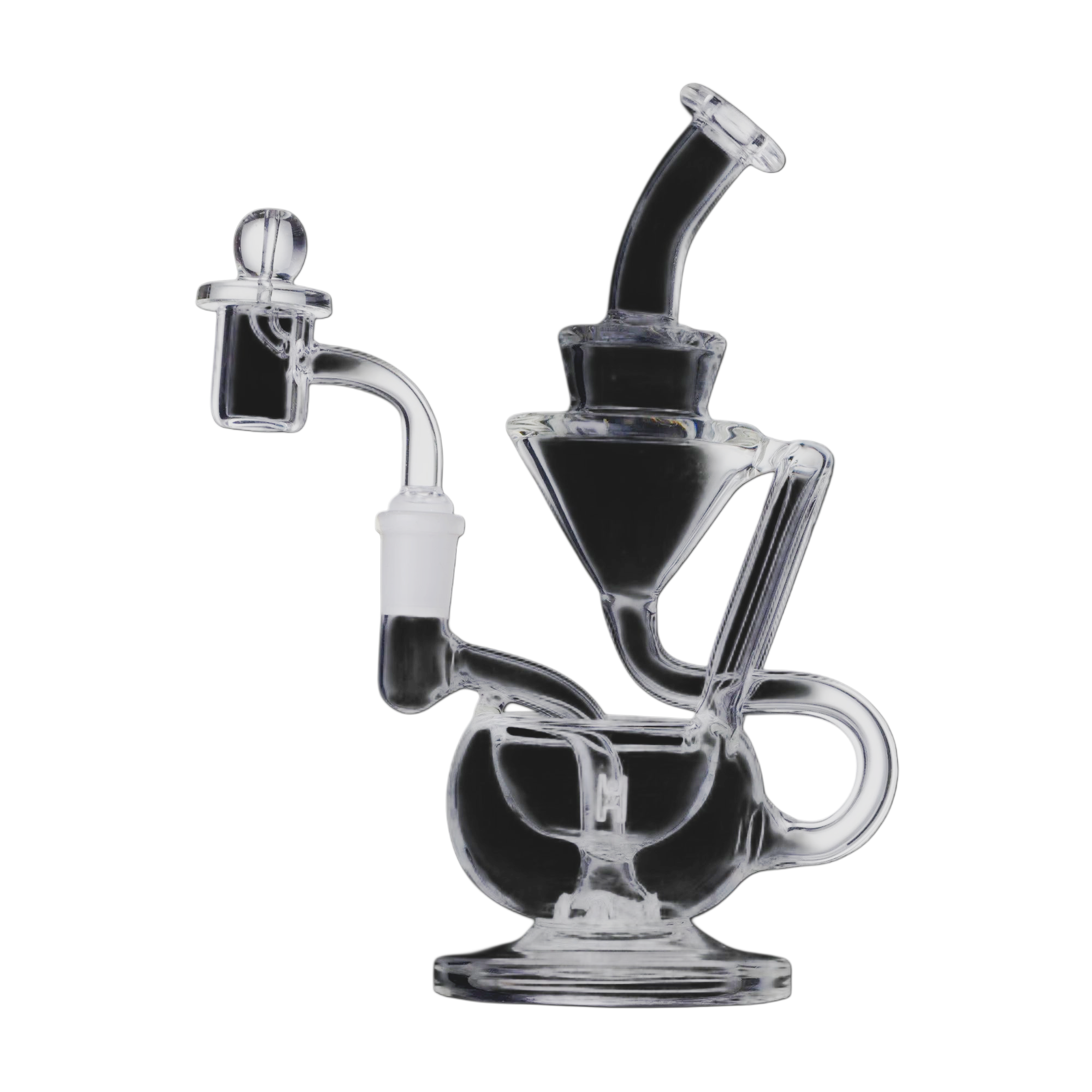 Clear 8" Recycler Left View