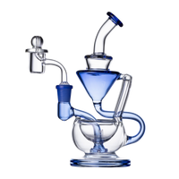 Clear and Light Blue 8" Recycler Left View