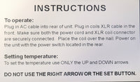 Basic DUAL PID with 5 PIN XLR Pinout compatible with all coils in our shop! This is the diagram on the right. Coils must match! No returns for coil incompatibility. This has two hard on/off switches to power each PID individually but only has one power cord for convenience!

Found in the Dual Wireless Bundle by Crossing Technology


Front Input! Basic controls give you just what you need! Robust metal enclosure!