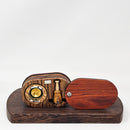 Vapman Case in Redheart/Acrylic/Maple Burl/Bocote.

Handcrafted in the United Kingdom by PhattPiggie.

You are purchasing one Vapman case. No Vapman unit is included. One is shown for demonstration purposes only. Case operates with a rotating magnetic lid.